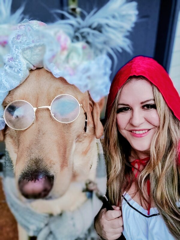 Little Red Riding Hood and Grandma Wolf matching Halloween costume