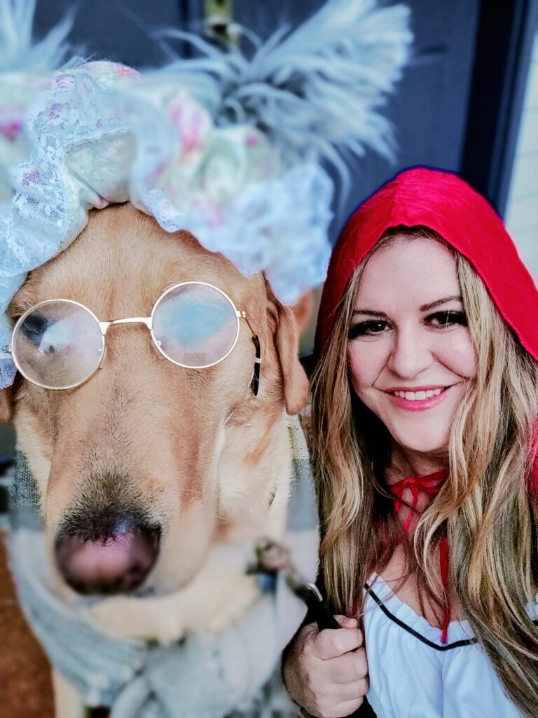 Little Red Riding Hood and Grandma Wolf matching Halloween costume